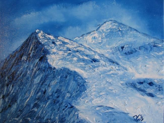 Картина под названием "Blue Winter series…" - Trine Meyer Vogsland, Подлинное произведение искусства
