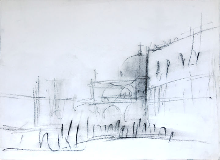 Painting titled "St. Mark’s crowded…" by Michał Wojtysiak, Original Art, Pastel