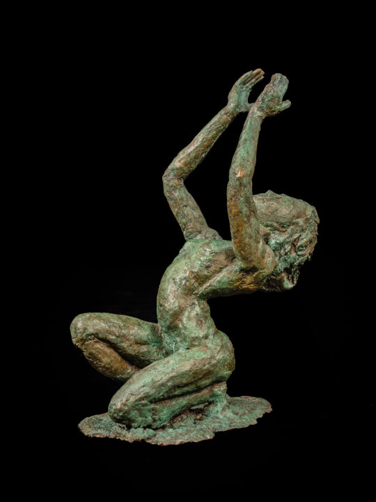 Sculpture intitulée "La demande" par Muder, Œuvre d'art originale,