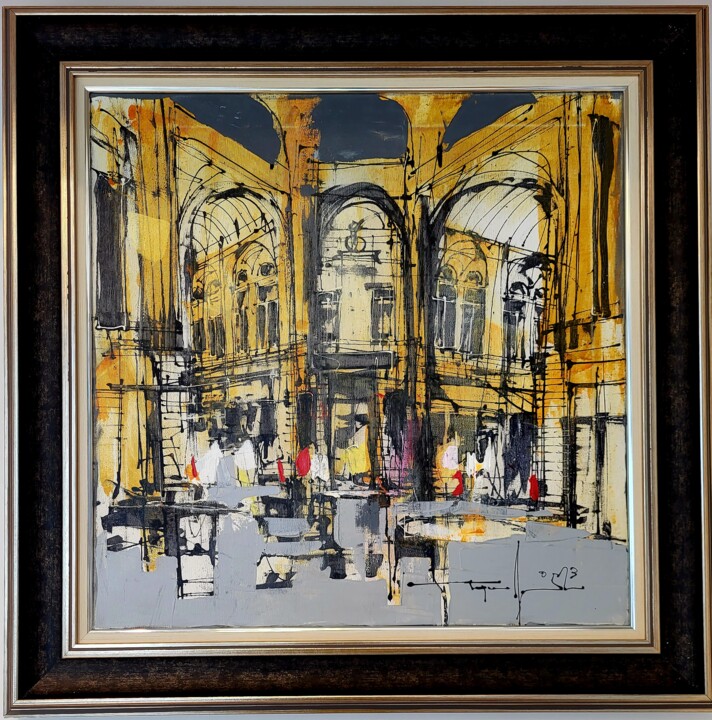Painting titled "VILLACROIX" by Mugur Popa, Original Artwork, Acrylic Mounted on Wood Stretcher frame