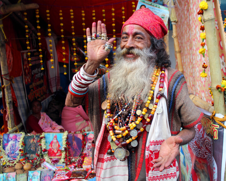 Photography titled "INDIAN YOGI  SADHU" by Muktinava Barua Chowdhury, Original Artwork