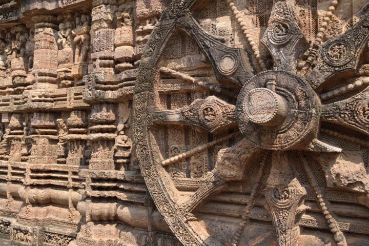 Photography titled "WHEEL OF TEMPLE" by Muktinava Barua Chowdhury, Original Artwork