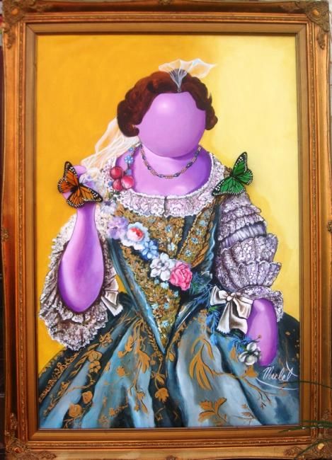 Painting titled ""Madame X"" by Modesto Mulet, Original Artwork, Other