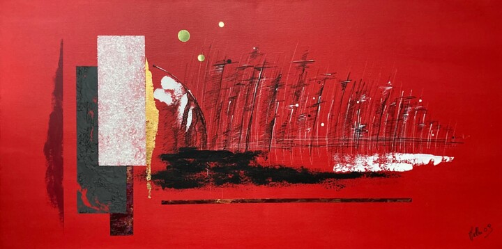 Peinture intitulée "Inspiration retour…" par Muller Odette, Œuvre d'art originale, Acrylique