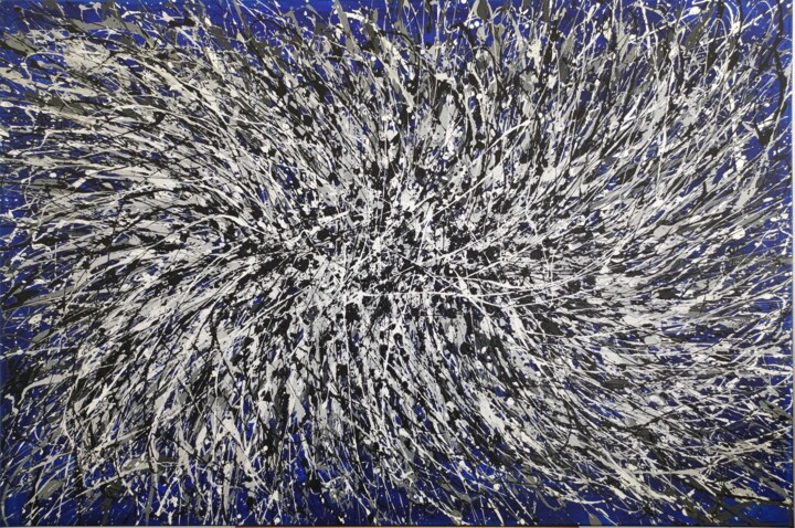 Malerei mit dem Titel "Infinity Blue" von Muraldi, Original-Kunstwerk, Acryl