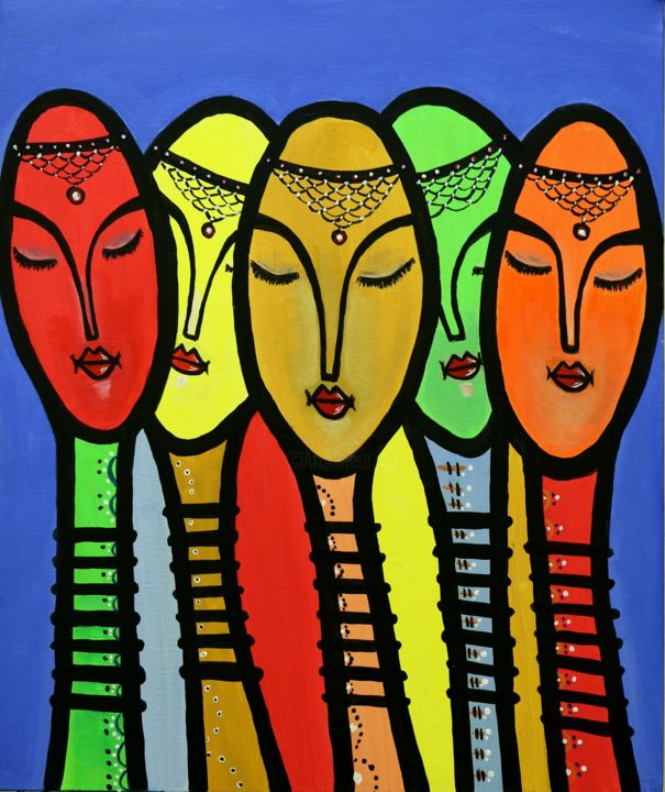 Malerei mit dem Titel "co-ordination.jpg" von Murali, Original-Kunstwerk