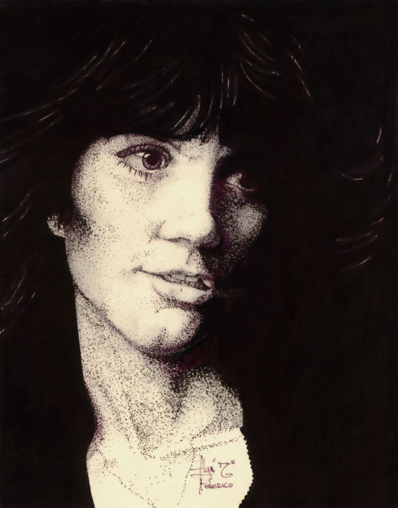 Drawing titled "Linda" by Alyn Federico, Original Art, Other