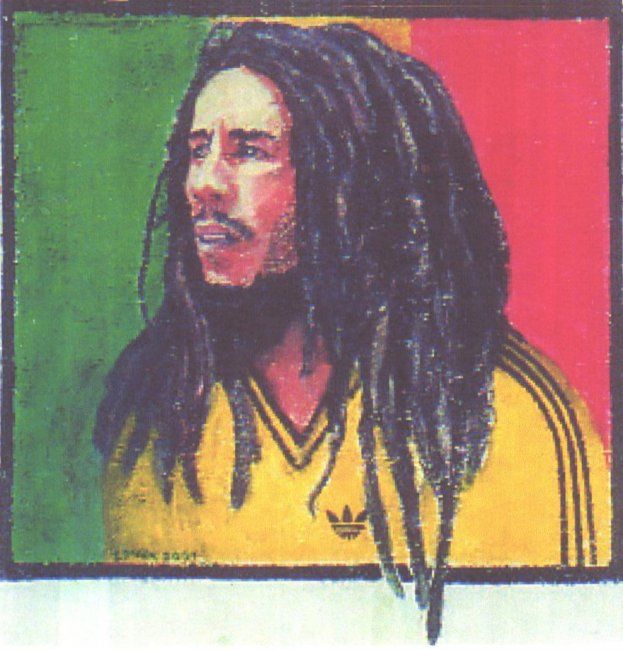 Painting titled "Marley" by Thom Green, Original Artwork