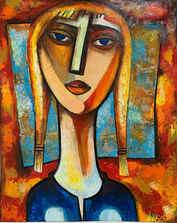 Schilderij getiteld "Blond Girl" door Muraz Martirosyan, Origineel Kunstwerk, Olie