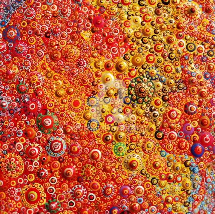 Картина под названием "pointillisme Muresa…" - Ioan Viorel Muresan, Подлинное произведение искусства, Акрил Установлен на Де…