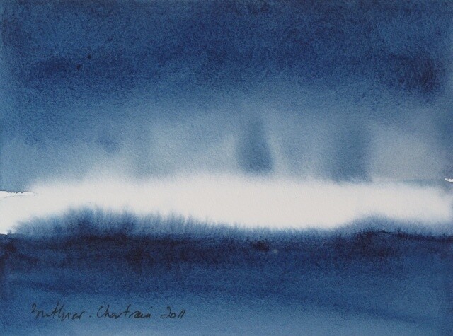 Peinture intitulée "Horizon" par Muriel Buthier-Chartrain, Œuvre d'art originale