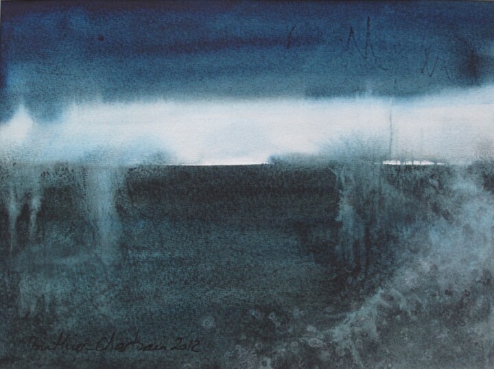 Peinture intitulée "Erosions" par Muriel Buthier-Chartrain, Œuvre d'art originale, Aquarelle