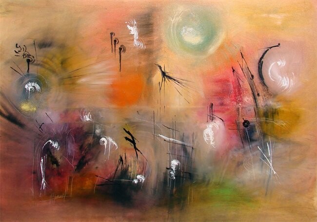 Malerei mit dem Titel "L'entre deux axes;…" von Muriel Cayet, Original-Kunstwerk