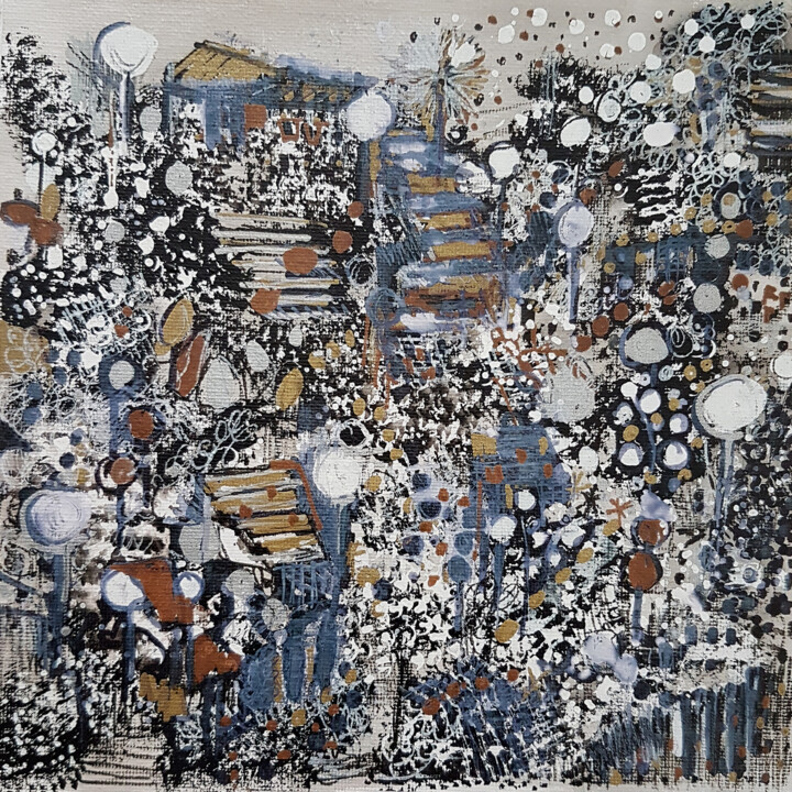 Pintura intitulada "Entretenir le rêve" por Muriel Cayet, Obras de arte originais, Acrílico