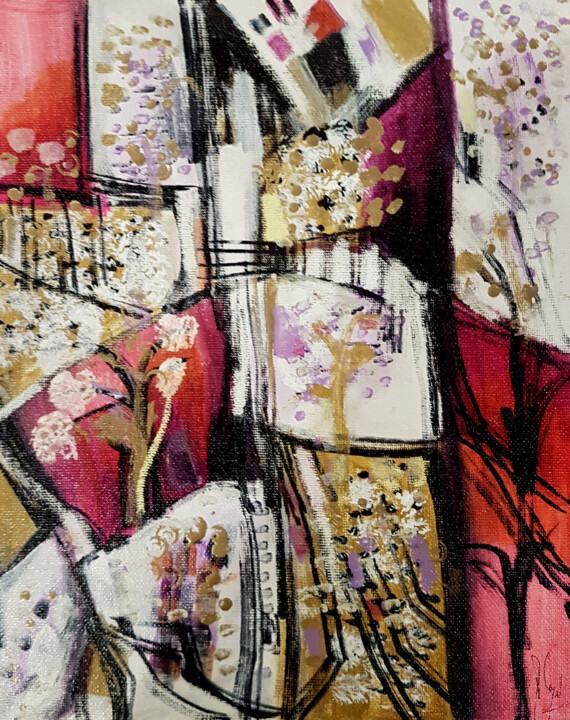 Painting titled "Les gardiens du rêv…" by Muriel Cayet, Original Artwork