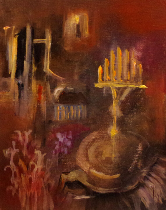 Painting titled "8 décembre" by Muriel Cayet, Original Artwork