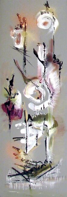 Pittura intitolato "Simply flower" da Muriel Cayet, Opera d'arte originale