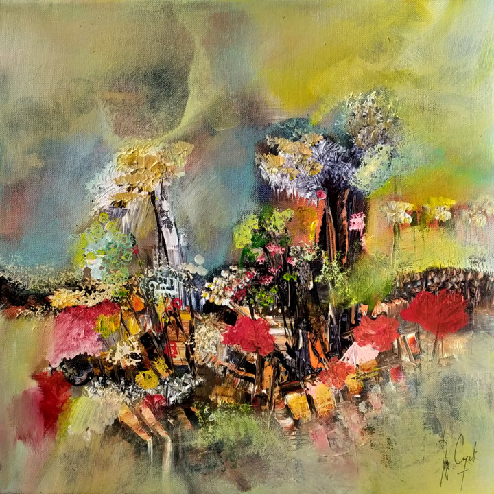 제목이 "Une lumière littéra…"인 미술작품 Muriel Cayet로, 원작, 아크릴 나무 들것 프레임에 장착됨