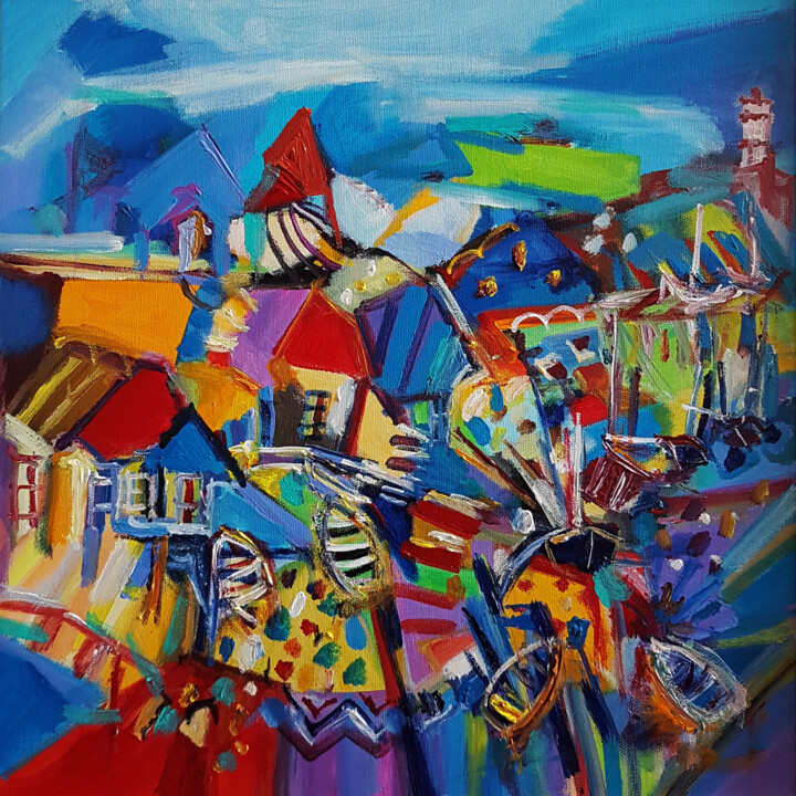 Peinture intitulée "Baile Dathan" par Muriel Cayet, Œuvre d'art originale, Acrylique Monté sur Châssis en bois