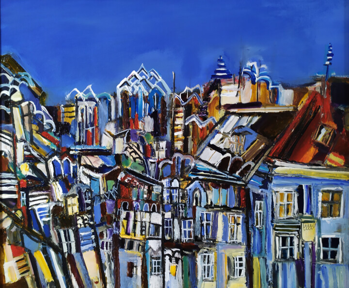 Painting titled "Châtelet - Les Hall…" by Muriel Cayet, Original Artwork, Acrylic