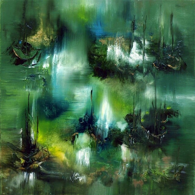Painting titled "Un printemps vietna…" by Muriel Cayet, Original Artwork