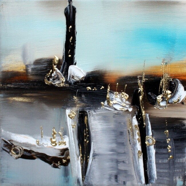 Painting titled "Le phare de Saint-C…" by Muriel Cayet, Original Artwork