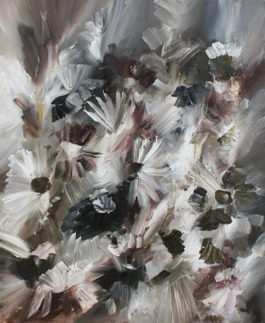 Peinture intitulée "Xray flowers" par Muriel Cayet, Œuvre d'art originale