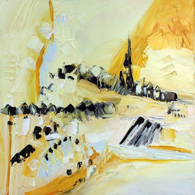 Peinture intitulée "Provençale" par Muriel Cayet, Œuvre d'art originale, Huile