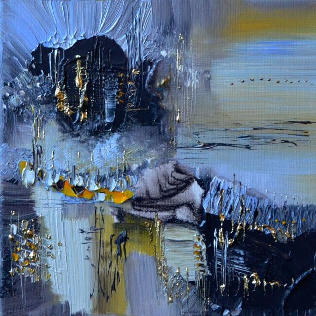Peinture intitulée "Aléatoire de mer" par Muriel Cayet, Œuvre d'art originale