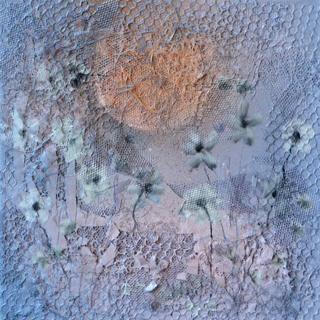 Painting titled "Moonflowers VII" by Muriel Cayet, Original Artwork