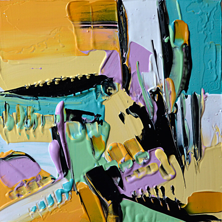 Malerei mit dem Titel "Ice palette 3" von Muriel Cayet, Original-Kunstwerk