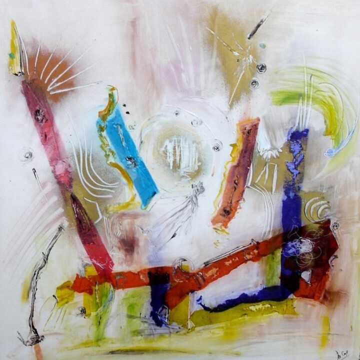 Peinture intitulée "Les échos de la fau…" par Muriel Cayet, Œuvre d'art originale