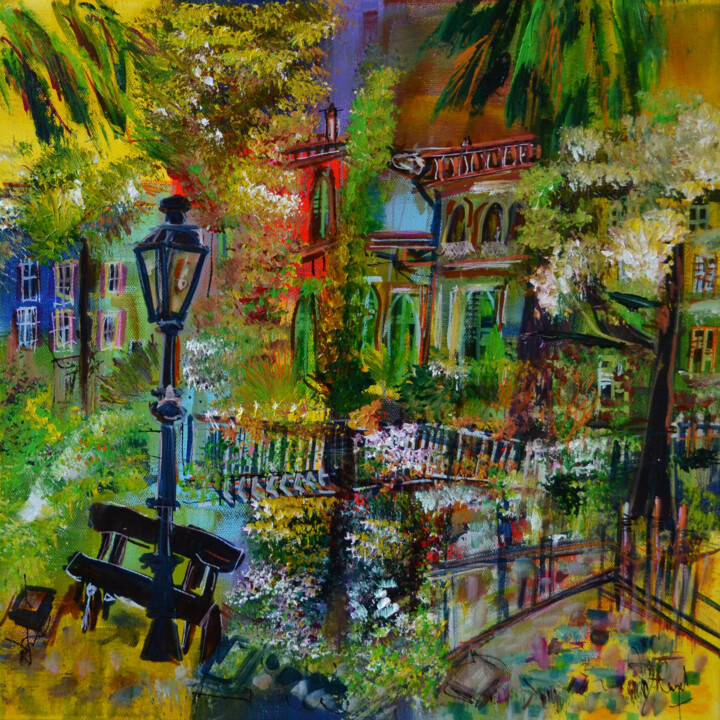 Painting titled "Su strada" by Muriel Cayet, Original Artwork, Acrylic