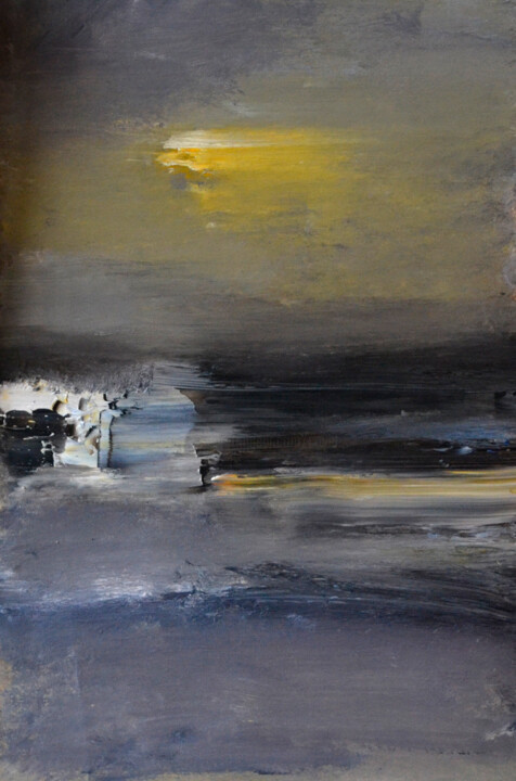Peinture intitulée "Une lumière en nove…" par Muriel Cayet, Œuvre d'art originale, Huile