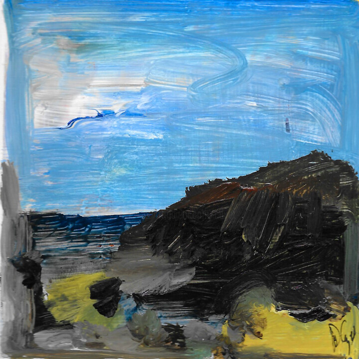 Peinture intitulée "Tapissé d'une lande…" par Muriel Cayet, Œuvre d'art originale