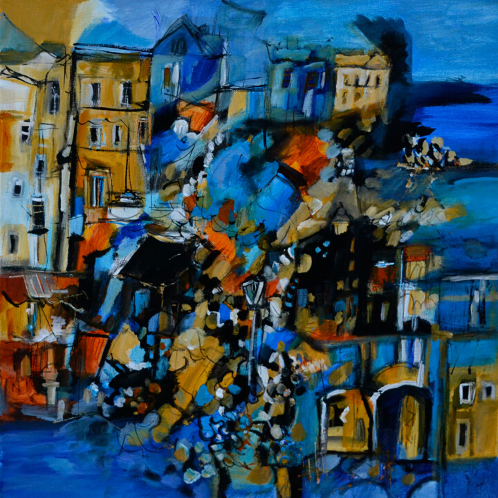 Peinture intitulée "Trovare Palermo" par Muriel Cayet, Œuvre d'art originale, Acrylique