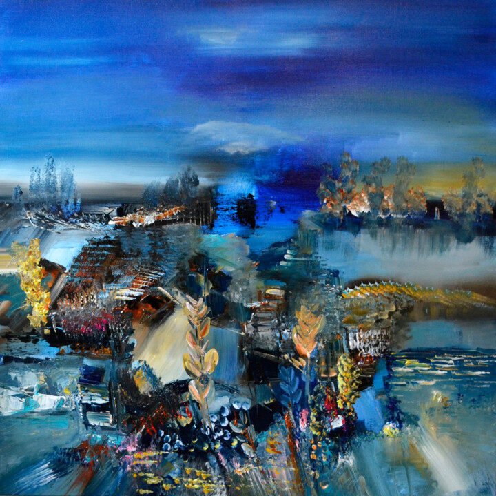 Malerei mit dem Titel "Un coup de couleurs…" von Muriel Cayet, Original-Kunstwerk, Acryl