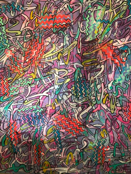 Painting titled "GRAFF" by Muriel Deumie, Original Artwork, Acrylic