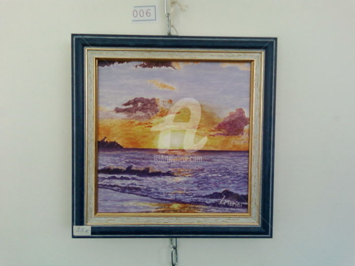 Peinture intitulée "" Le coucher de sol…" par Muriel Letang, Œuvre d'art originale, Autre