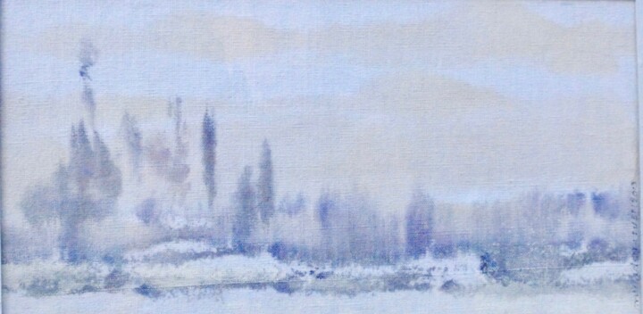 Pintura intitulada "ho! le bel hiver" por Muriel Stalaven, Obras de arte originais, Tinta