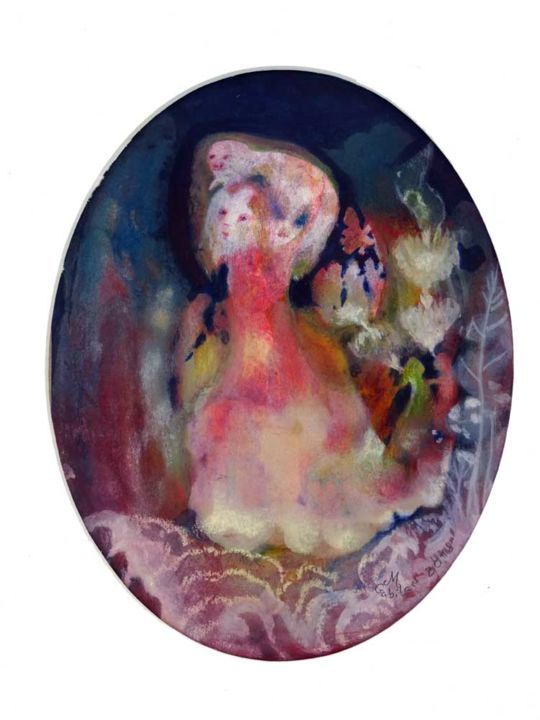 "Bal masqué" başlıklı Resim Muriel Gabilan tarafından, Orijinal sanat, Tebeşir