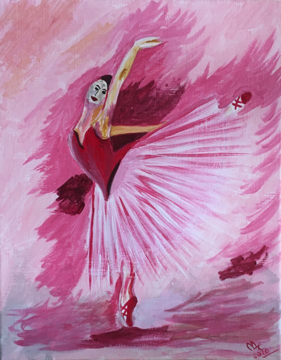 Peinture intitulée "Ballet 2" par Murielle Lucie Clément, Œuvre d'art originale, Acrylique