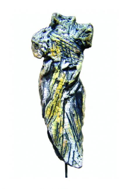 Sculpture titled "Buste I" by Murielle Huvé-Lejeune, Original Artwork, Terra cotta