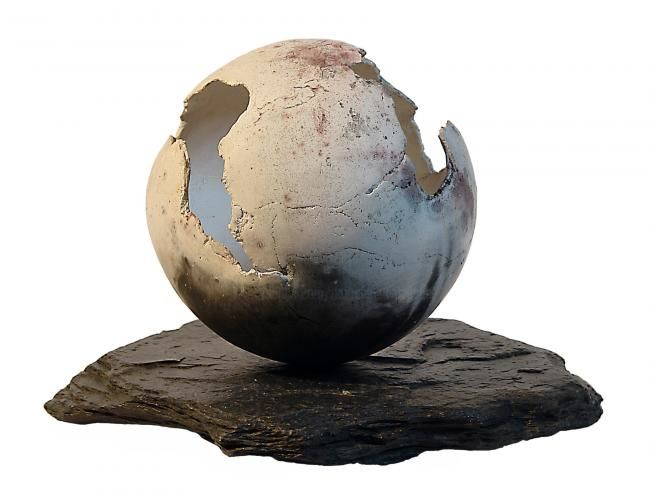 Sculpture intitulée "Chaos" par Murielle Huvé-Lejeune, Œuvre d'art originale, Terre cuite