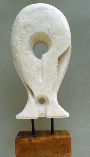 Sculpture titled "Janus" by Murielle Huvé-Lejeune, Original Artwork, Terra cotta