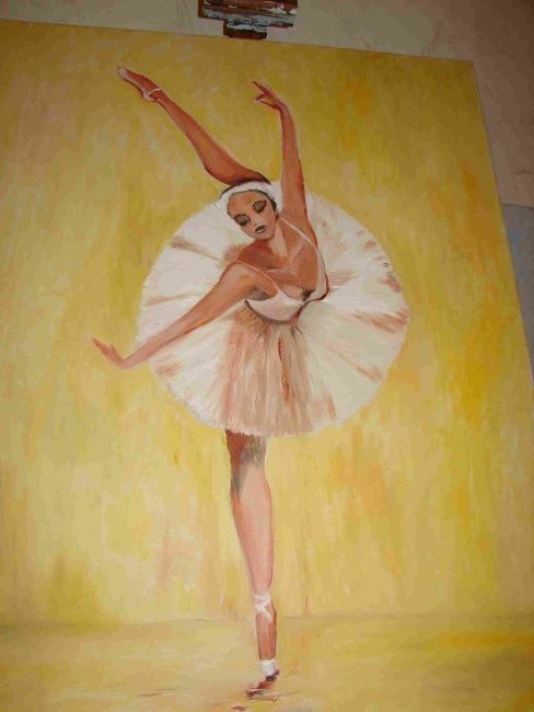 Peinture intitulée "danseuse etoile" par Murielle Liebgott, Œuvre d'art originale
