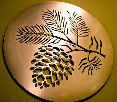 Scultura intitolato ""Pine" in brushed s…" da Christoper Johnson, Opera d'arte originale