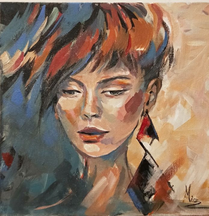 Painting titled "Modern" by Mürşide Özyonar, Original Artwork, Acrylic