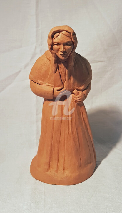 Sculpture titled "La Mamé" by Muryelle Faure, Original Artwork, Terra cotta
