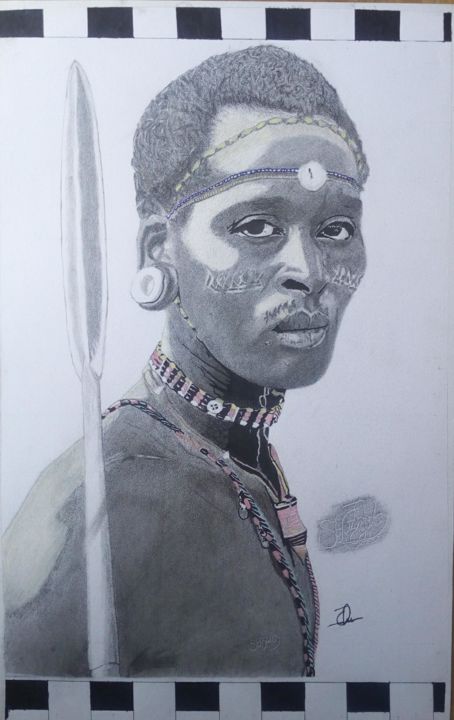 Drawing titled "img-20190121-112712…" by Emmanuel Musa, Original Art, Charcoal